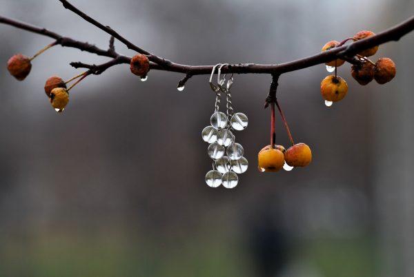 Boucles d'oreilles gouttes d'eau