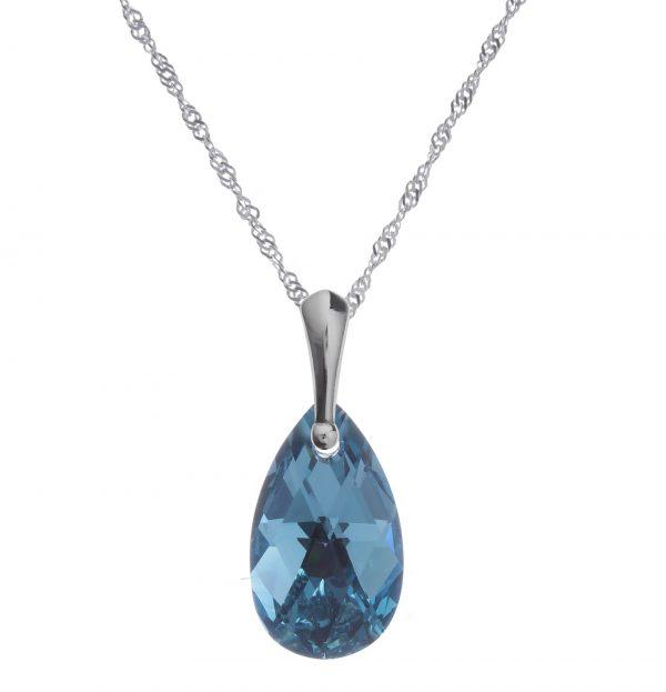 Collier pendentif bleu